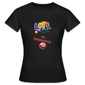 LOTO - BINGO - 8 - LA CACAHUETE - T-shirt Femme - noir - Devant - AI Model Female 172 dark (172cm)