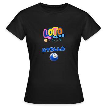LOTO - BINGO - 1 - ATILLA - T-shirt Femme - noir - Devant - AI Model Female 172 dark (172cm)