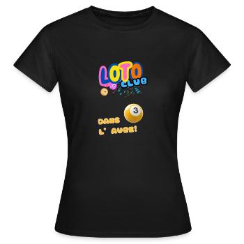 LOTO - BINGO - 3 - DANS L'AUBE - T-shirt Femme - noir - Devant - AI Model Female 172 dark (172cm)