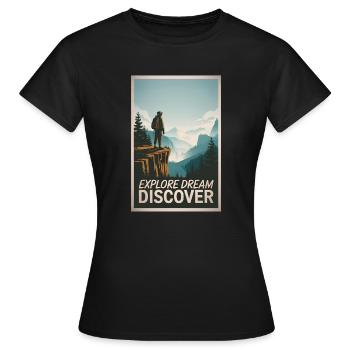 Explorer Rêve Explorer - T-shirt Femme - noir - Devant - AI Model Female 172 dark (172cm)