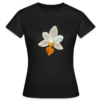 Orchid Blossom Phalaenopsis MiniMark Orchid - Women's T-Shirt - black - Front - AI Model Female 172 dark (172cm)