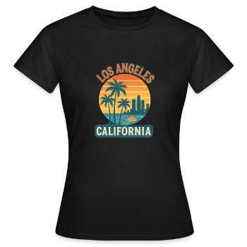 Los Angeles - Frauen T-Shirt - Schwarz - Vorne - AI Model Female 172 dark (172cm)