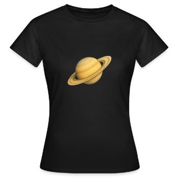 planète anneaux - T-shirt Femme - noir - Devant - AI Model Female 172 dark (172cm)