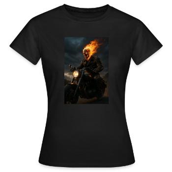 Ghost Rider - Frauen T-Shirt - Schwarz - Vorne - AI Model Female 172 dark (172cm)