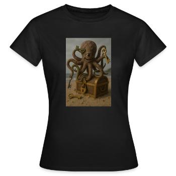 Calmar - T-shirt Femme - noir - Devant - AI Model Female 172 dark (172cm)