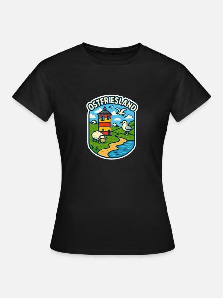 Ostfriesland - Frauen T-Shirt - Schwarz