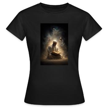 Lumière divine du reflet - T-shirt Femme - noir - Devant - AI Model Female 172 dark (172cm)