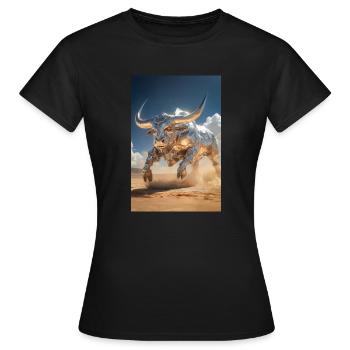 Chrome Bull Power Charge - Women's T-Shirt - black - Front - AI Model Female 172 dark (172cm)