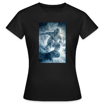 Frozen Thrill Snowboarder - T-shirt Femme - noir - Devant - AI Model Female 172 dark (172cm)