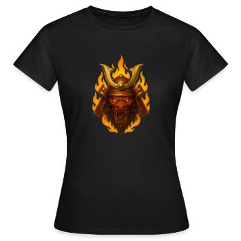 EMBER RONIN - Frauen T-Shirt - Schwarz - Vorne - AI Model Female 172 dark (172cm)