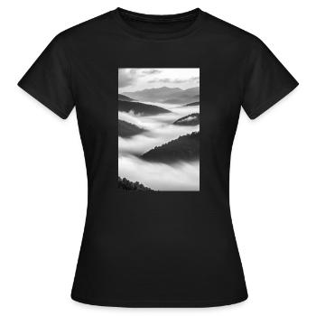 Murmures dans la brume - T-shirt Femme - noir - Devant - AI Model Female 172 dark (172cm)