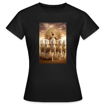 Göttlicher Wagen der Sonne - Frauen T-Shirt - Schwarz - Vorne - AI Model Female 172 dark (172cm)