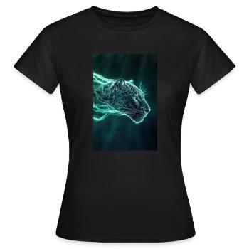 Jaguar der elektrischen Geschwindigkeit - Frauen T-Shirt - Schwarz - Vorne - AI Model Female 172 dark (172cm)