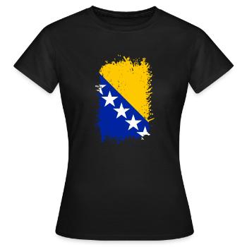 Bosnie - T-shirt Femme - noir - Devant - AI Model Female 172 dark (172cm)