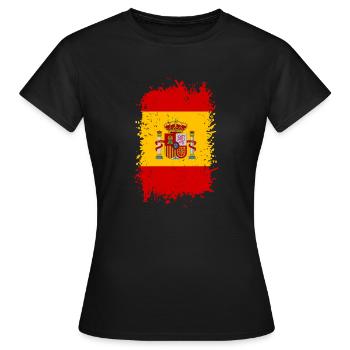 Espagne - T-shirt Femme - noir - Devant - AI Model Female 172 dark (172cm)