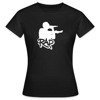 Rap - T-shirt Femme - noir - Devant - AI Model Female 172 dark (172cm)