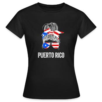 Porto Rico - T-shirt Femme - noir - Devant - AI Model Female 172 dark (172cm)