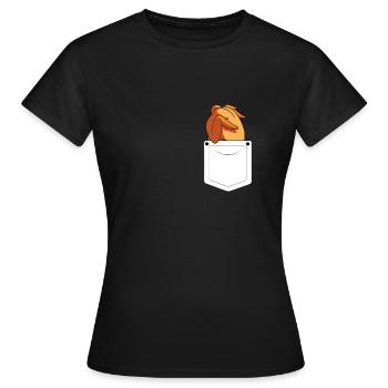 Poche de poitrine de poulet rôti - T-shirt Femme - noir - Devant - AI Model Female 172 dark (172cm)