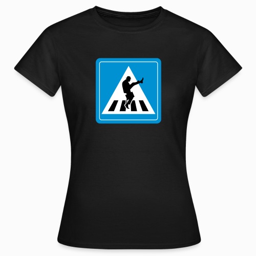 Silly walk zebrapad verkeersbord Zierikzee Zeeland - Vrouwen T-shirt