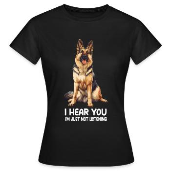 Berger allemand - T-shirt Femme - noir - Devant - AI Model Female 172 dark (172cm)
