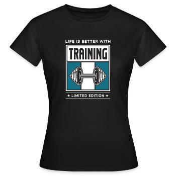 Formation - T-shirt Femme - noir - Devant - AI Model Female 172 dark (172cm)
