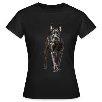 Deutsche Dogge - Frauen T-Shirt - Schwarz - Vorne - AI Model Female 172 dark (172cm)