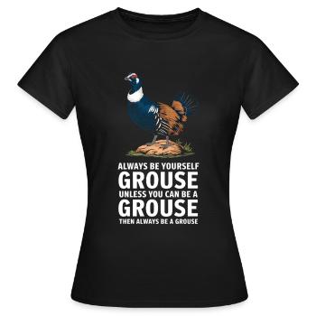 Auerhahn - Frauen T-Shirt - Schwarz - Vorne - AI Model Female 172 dark (172cm)
