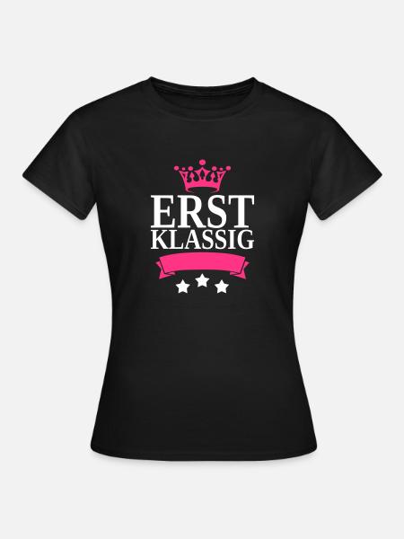 Erstklassig Krone - Frauen T-Shirt - Schwarz