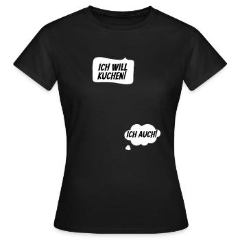 Schwangerschaft verkünden Babybauch schwanger - Frauen T-Shirt - Schwarz - Vorne - AI Model Female 172 dark (172cm)