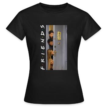 Friends Floating Heads - Women's T-Shirt - black - Front - AI Model Female 172 dark (172cm)