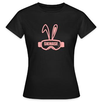 Skihase Pistenhase - Frauen T-Shirt - Schwarz - Vorne - AI Model Female 172 dark (172cm)