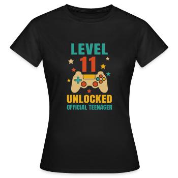11th birthday - Women's T-Shirt - black - Front - AI Model Female 172 dark (172cm)
