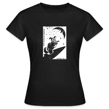 Laika USSR Space Dog Gift Russia - Women's T-Shirt - black - Front - AI Model Female 172 dark (172cm)