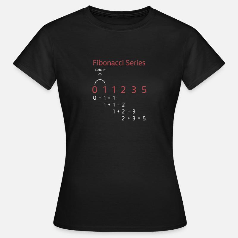 Fibonacci Series Gift Fibonacci Follow Math - Women's T-Shirt - black