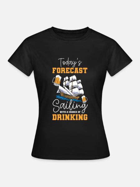 Segelschiff Matrose Schiffahrt Segler - Frauen T-Shirt - Schwarz