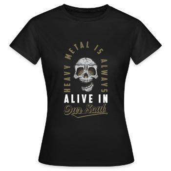 Musik Festival Rockgitarre E-Gitarre - Frauen T-Shirt - Schwarz - Vorne - AI Model Female 172 dark (172cm)