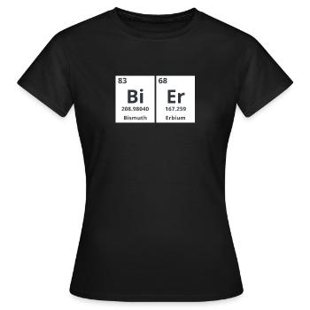 Bier chemische Formel - Frauen T-Shirt - Schwarz - Vorne - AI Model Female 172 dark (172cm)