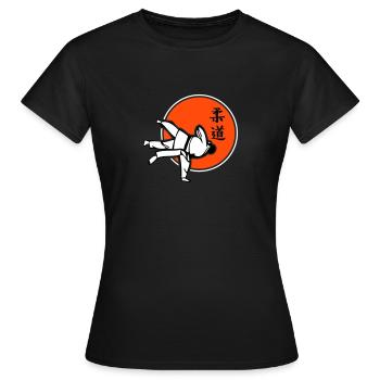 Judo dreifarbig - Frauen T-Shirt - Schwarz - Vorne - AI Model Female 172 dark (172cm)