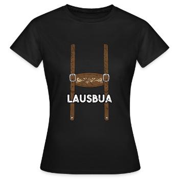 Lausbua Costumes Bavarois - T-shirt Femme - noir - Devant - AI Model Female 172 dark (172cm)