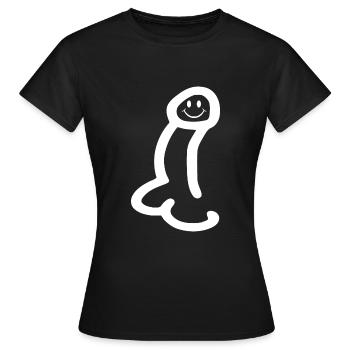 Penis - T-shirt Femme - noir - Devant - AI Model Female 172 dark (172cm)