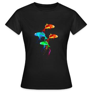 aquarium - T-shirt Femme - noir - Devant - AI Model Female 172 dark (172cm)