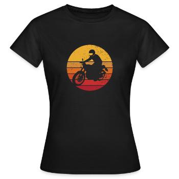Motard Motard Motard Vintage - T-shirt Femme - noir - Devant - AI Model Female 172 dark (172cm)