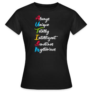 Journée mondiale de l'autisme Sensibilisation à l'autisme - T-shirt Femme - noir - Devant - AI Model Female 172 dark (172cm)