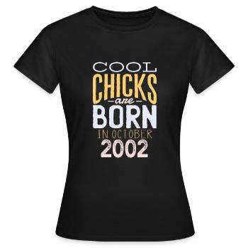 October 2002 - 20th birthday gift. Legend. - Women's T-Shirt - black - Front - AI Model Female 172 dark (172cm)