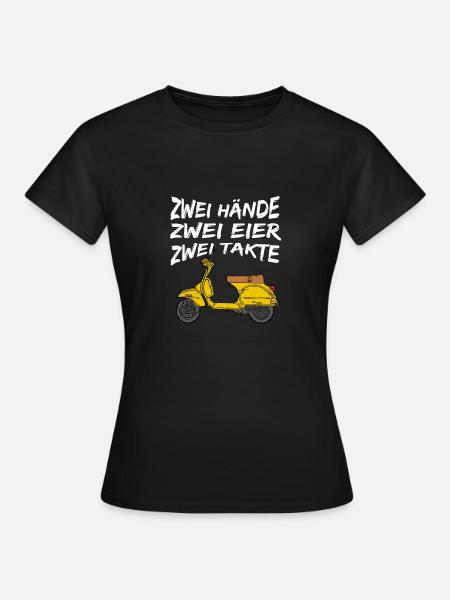 Zweitakter Motorroller - Frauen T-Shirt - Schwarz