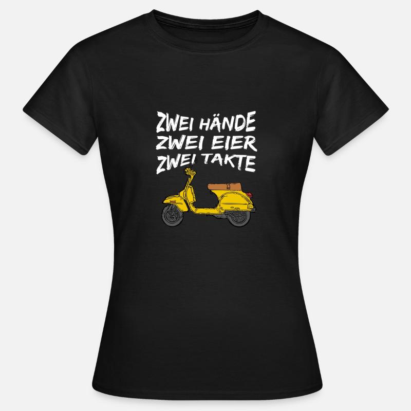 Zweitakter Motorroller - Frauen T-Shirt - Schwarz