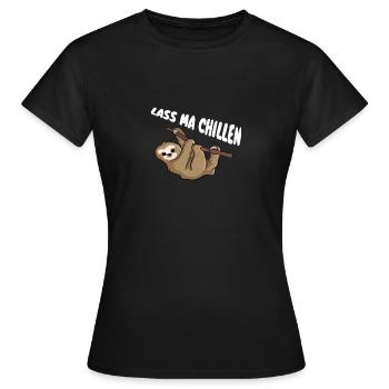 Chillen - Frauen T-Shirt - Schwarz - Vorne - AI Model Female 172 dark (172cm)