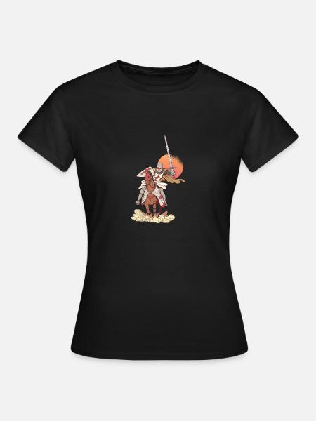 Ritter Mittelalter Rüstung Tempelritter Schwert - Frauen T-Shirt - Schwarz