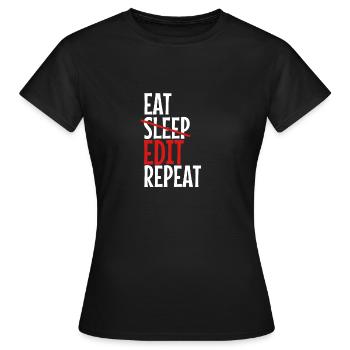 Videobearbeitung Bildbearbeitung Editor PC - Frauen T-Shirt - Schwarz - Vorne - AI Model Female 172 dark (172cm)
