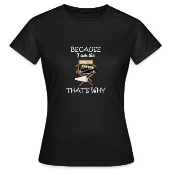 Cinéaste réalisateur - T-shirt Femme - noir - Devant - AI Model Female 172 dark (172cm)